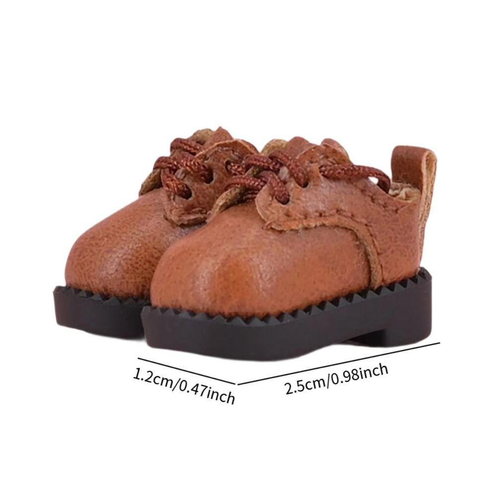 Pretend Play Obitsu11 Shoes Dress Up Cowhide Dolls Shoes Doll Leather Boots  Doll Accessories