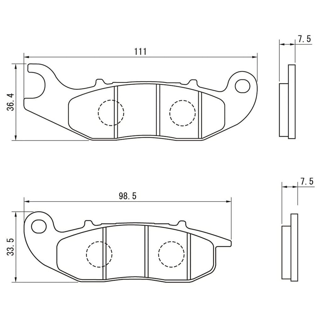 Plaquettes de frein pour moto Daytona Golden Pad X (Tampon en métal fritté) CRF250 RALLY(17-21) PCX160[KF47](21) PCX150ABS[KF30](18-20)