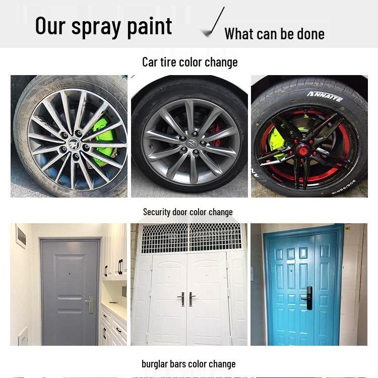 Automatic Hand-Crank Self-Spraying Anti-Rust Paint for Cars, Furniture, and Woodwork - Black & White.