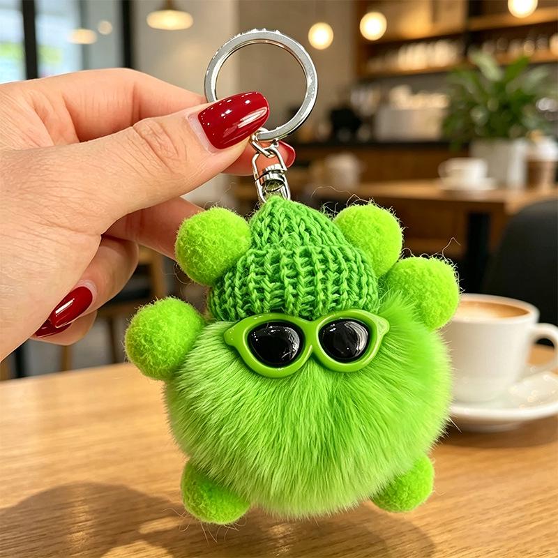 Year of the Sheep Lamb Keychain: Cute Plush Pendant for Students' Bags