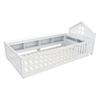 Children's bed 90 x 200 cm, with roof trim and window, with storage compartment, with safety rail and door, solid wood bed with slatted frame, white