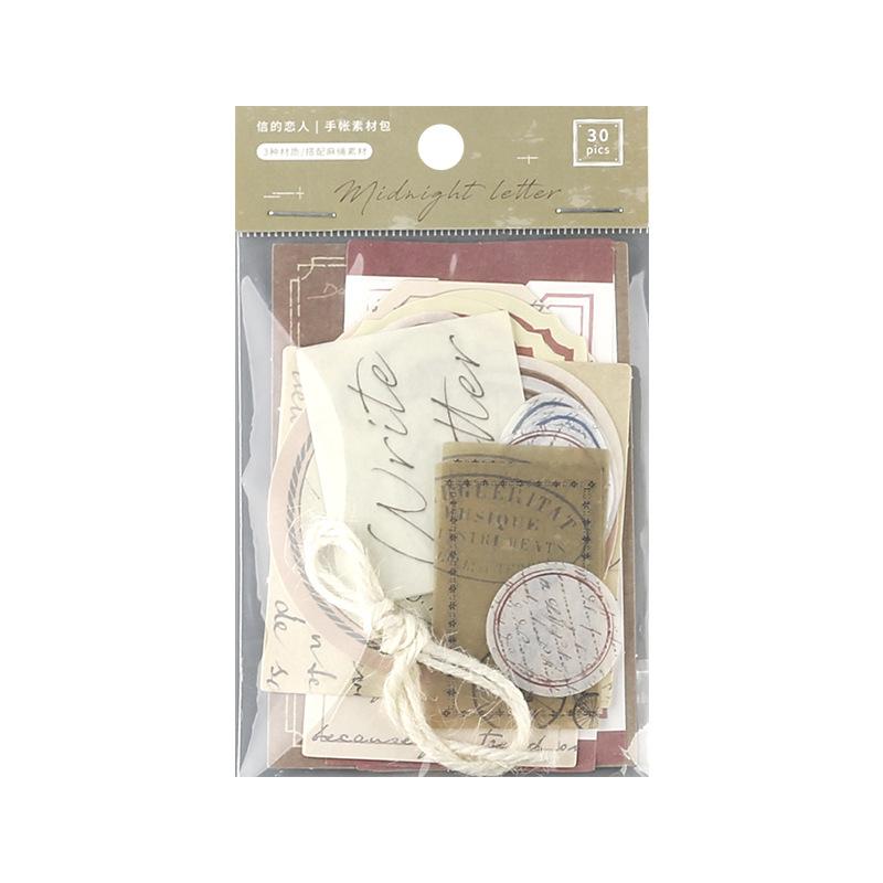 30-Piece High-Quality Vintage Non-Adhesive Mixed Craft Pack, Versatile Retro Cutouts for Themed Handmade