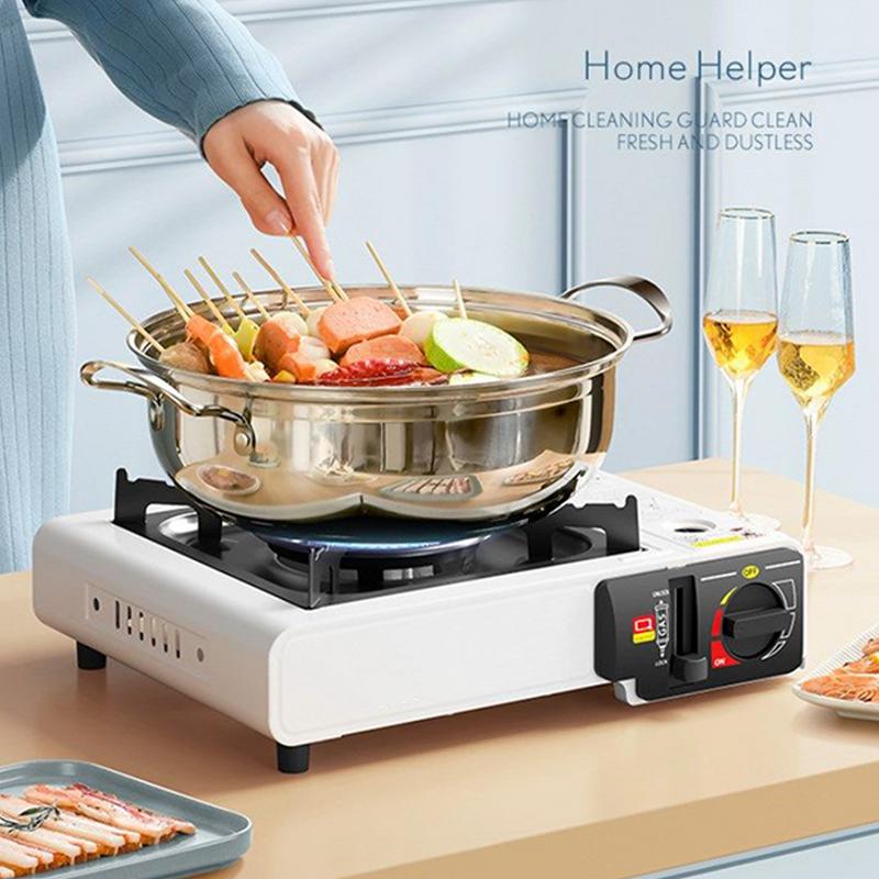 Windproof Backpacking Stove Stainless Steel Outdoor Burner Portable Camping Gas Tank Stove for Outdoor Camping Hiking Cooking