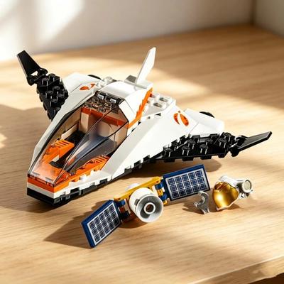 Third Party Compatible MOC Sets City Series Building Blocks 60224 Satellite Service Mission Lunar Space Ship Toys Gift