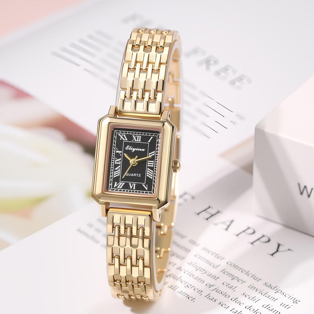 Square Watch Women Waterproof Gold Analog Display Fashion Quartz Watch Women Accessories - Birthday Anniversary Mother's Day Christmas Valentine's