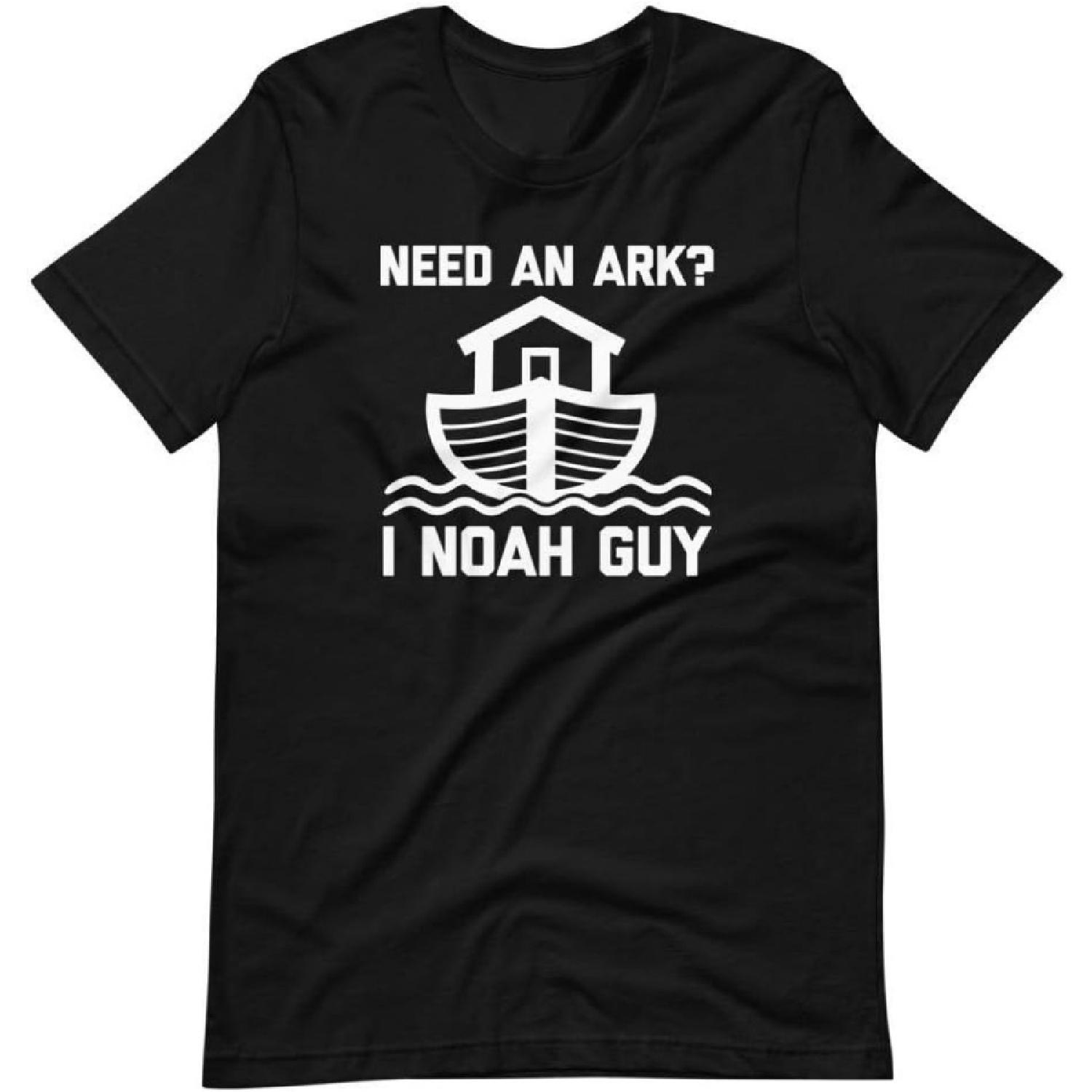 Need an Ark_ I Noah Guy T-Shirt Mens Funny Shirts, Black, Small XXXXXL разноцветный