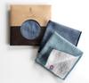 Top Factory Imabari Imabari Towel Handkerchiefs for Men and 25cm X Gift Brand Imabari Plain Set B Blue Light Women, 25cm, Set, Name, Cotton, Iroha,