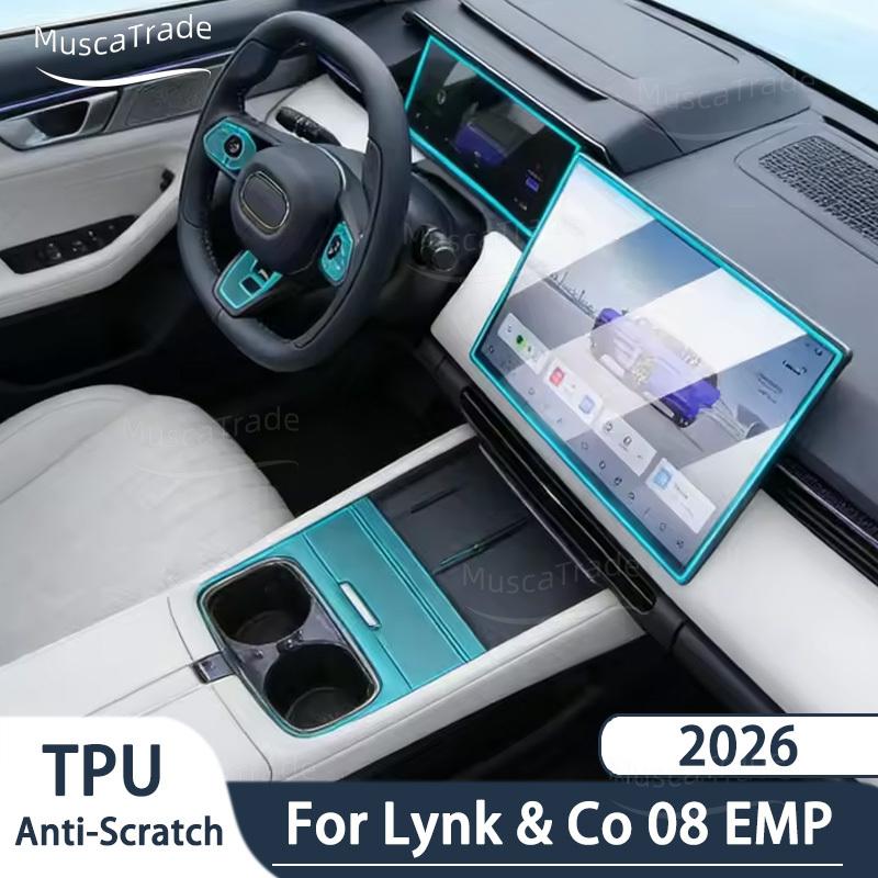 For Lynk & Co 08 EMP 2026 PPF Protection Film Interior Transparent TPU Gear Panel GPS Navigation Center Console Car Accessories