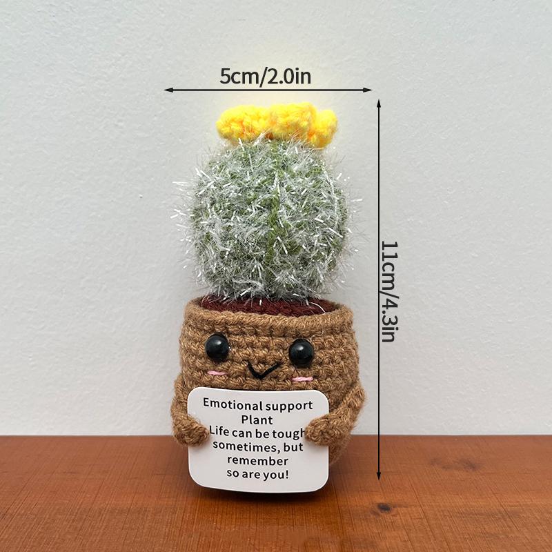 Crochet Positive Energy Dolls Small Pocket Hug Handmade Plush Knitted Potatoes Desktop Decoration Knitting Animal Vegetables Doll