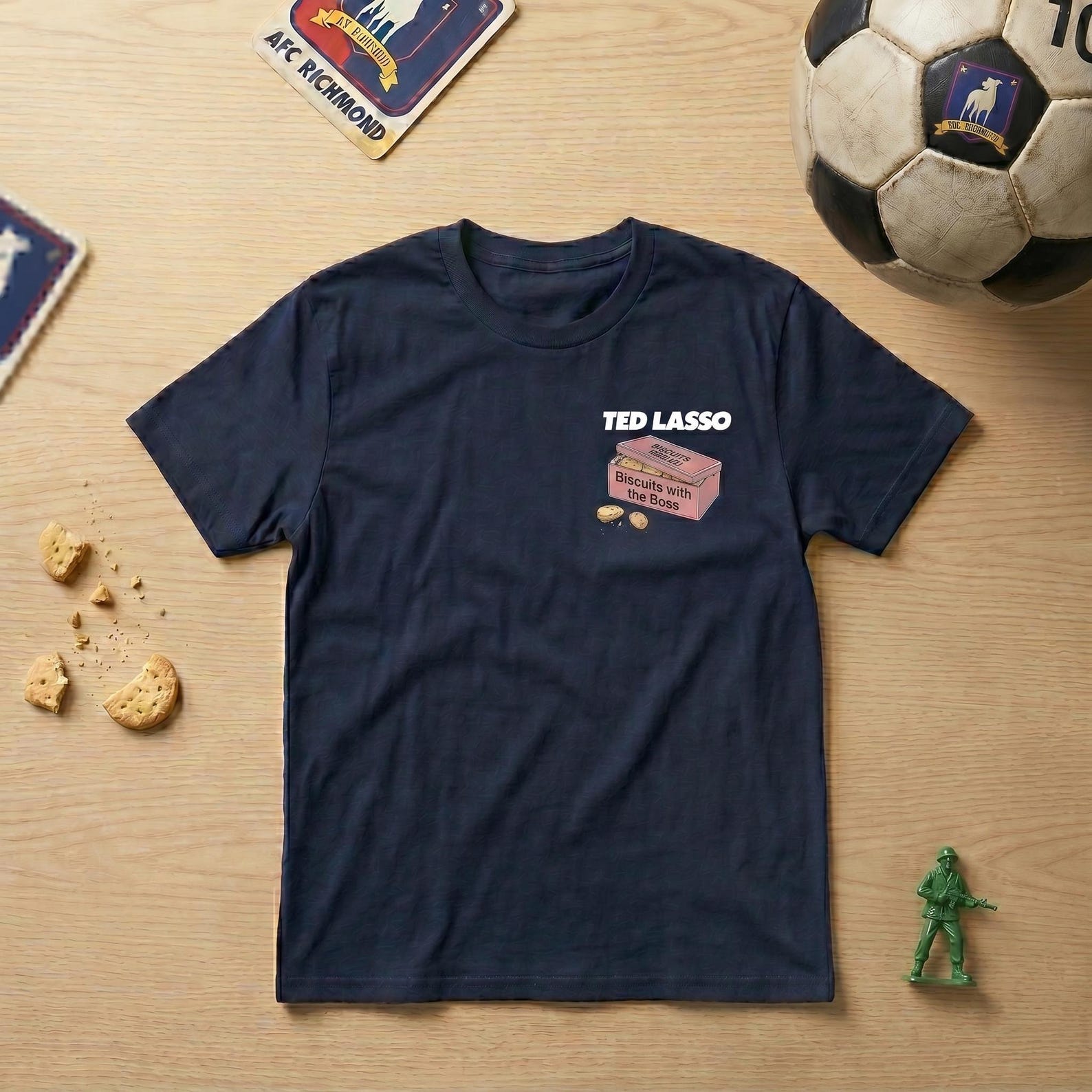 Ted Lasso Biscuit Box T-Shirt | Biscuits with the Boss Pocket Graphic Tee | AFC Richmond Comfort Colors Shirt | Ted Lasso Gift for Fans XL