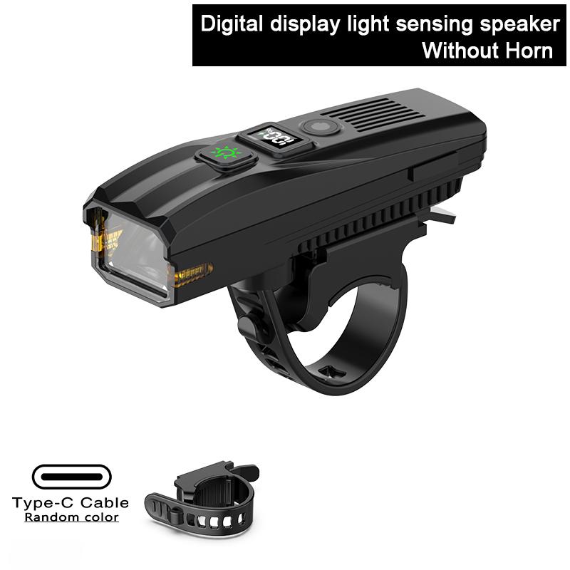 Smart Bicycle Front Light Rechargeable Bike Headlight with Horn Wireless Remote Control Bicycle Flashlight for Night Riding