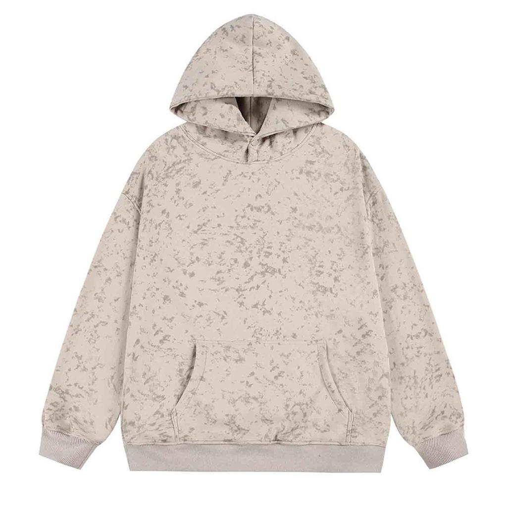 Men's Casual Hoodie,loose,large-sized Tie-dye Printed Hoodielong-sleeved Pocket Downcast Shoulder Hoodie