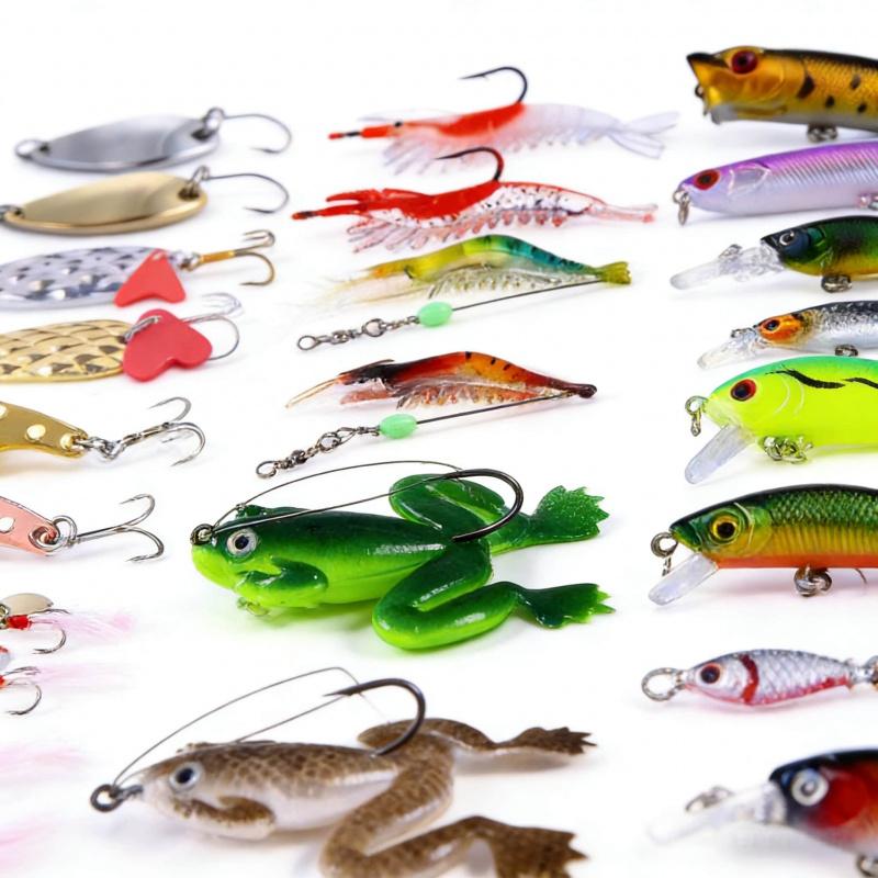 Lure bait set24Minnow Rock Wave Sequin Soft Bait Pencil Micro Lure Fishing Tackle Essential for Fishing
