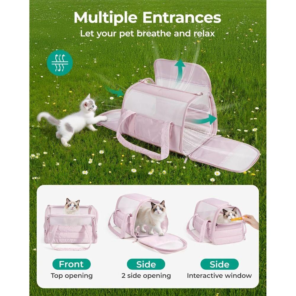 Quilted Pet Carrier Soft-Sided Puppy Carrier New Dog Carrier  Outdoor Travel