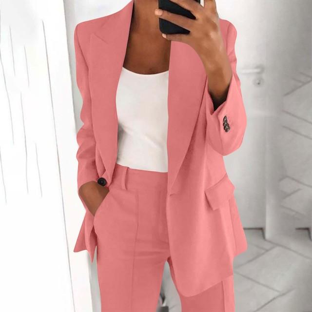 Damen Frühlingsmode Polo Senior Schlanke Revers Strickjacke Temperament Anzug Jacke Set Plus Größe