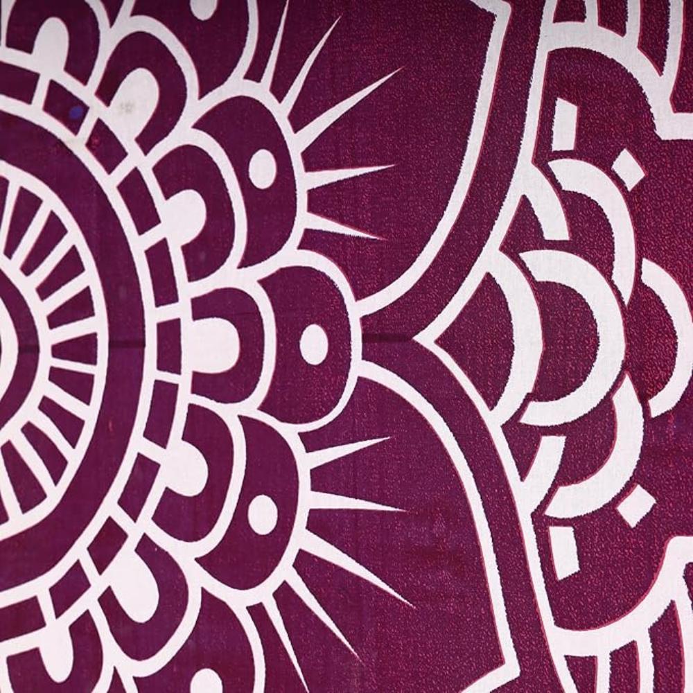 Bless International Beautiful Indian Bohemian Psychedelic Hippie Ombre Window Curtain Panels for Bedroom, Living, Balcony (Purple Pink Flower)