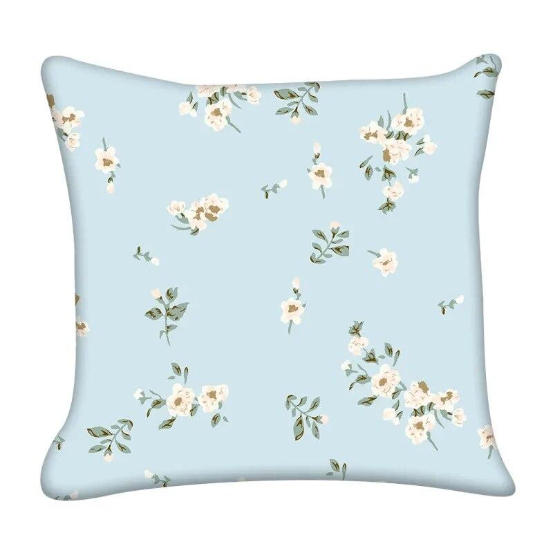 45X45CM Modern Watercolor Floral Print Pillowcase Living Room Sofa Office Seat Car Cushion Cover Home Decor  Wholesale