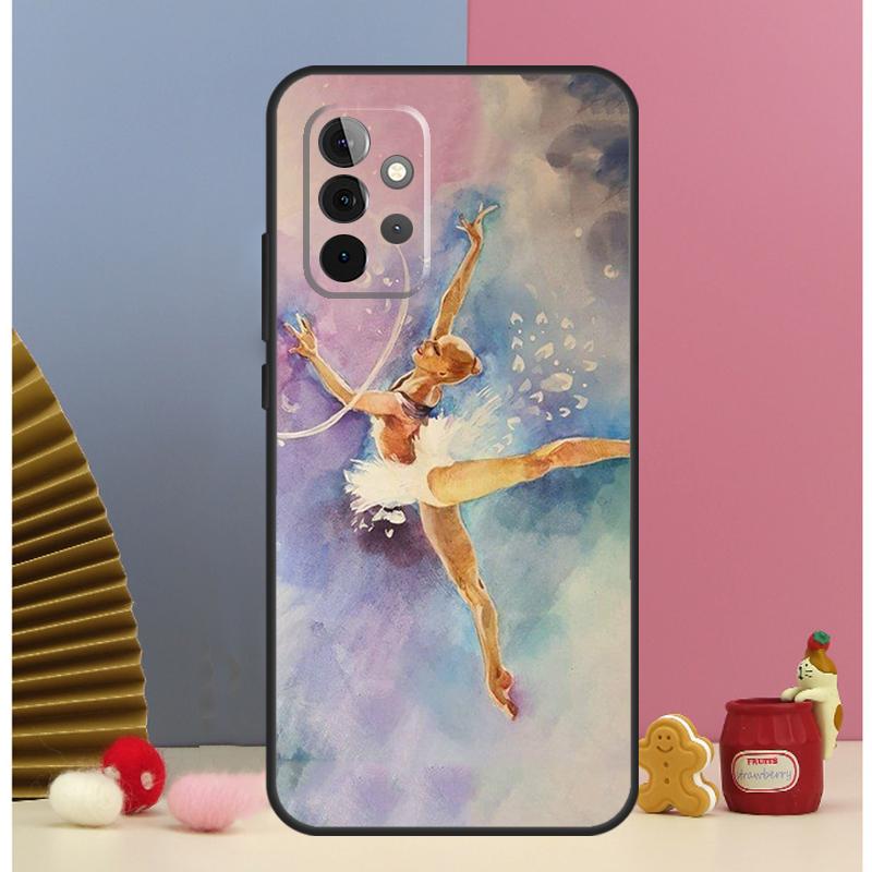 Gymnastics Oil Painting Phone Case For Samsung Galaxy A12 A32 A52 A14 A24 A34 A54 A53 A33 A13 A15 A25 A71 A51 Cover