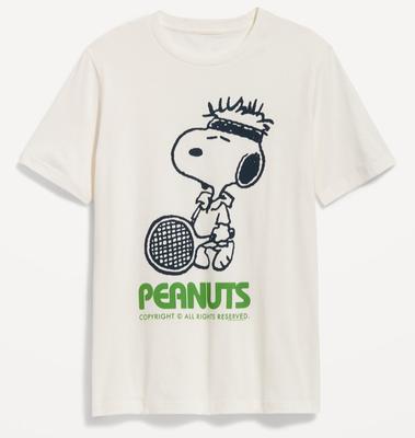 Camiseta Vintage de Perro de Cómic; Estilo Gráfico de Tenis; Camiseta Blanca Unisex para Hombre Talla Mediana