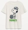 Vintage Comic Dog Tee; Tennis Graphic Style; Men’s Medium White Unisex T-Shirt