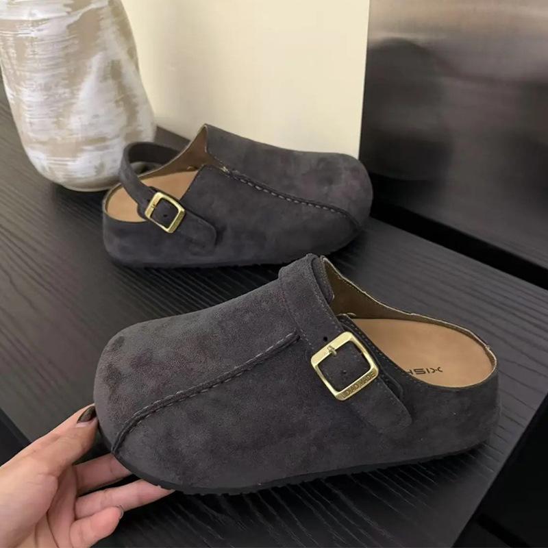 Dicksohlige, Geschlossene Zehen, Halbslipper Damen Schuhe im neuen Stil, Vielseitige Schuhe