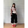 FlowStreet American Vintage Y2k 2000s Cargo Pants Women Harajuku Oversized Baggy Summer Shorts Trousers Streetwear Khaki Jean Capris