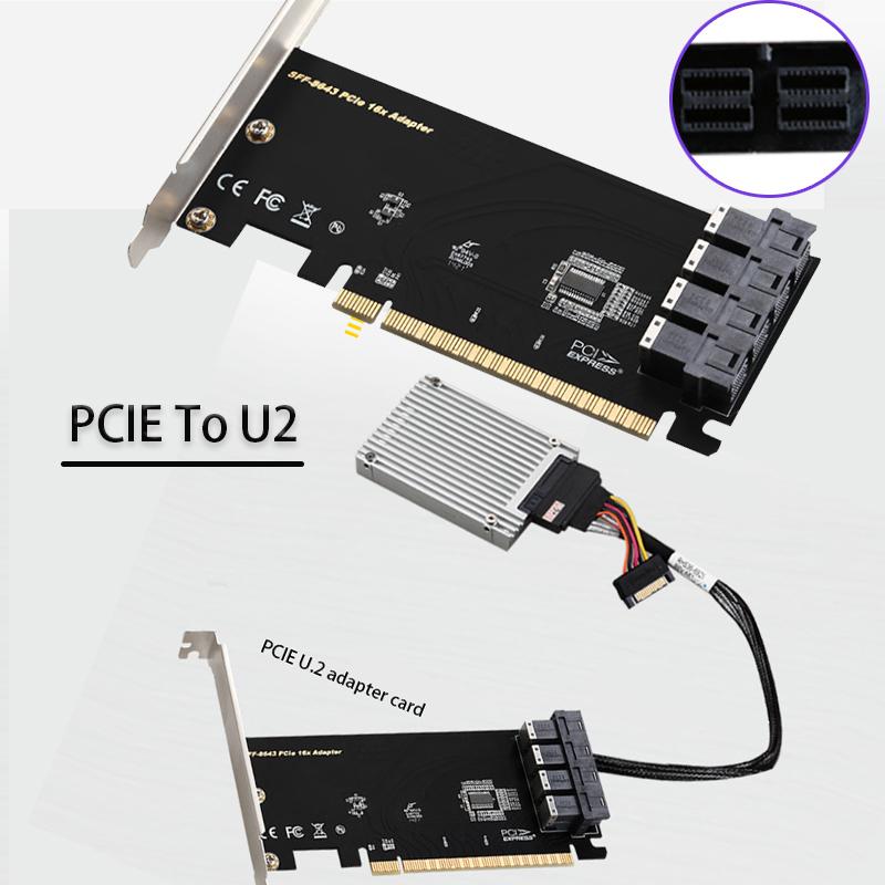

Контролер карти PCI-E Карта розширення PCIE до U.2 Адаптер райзер-карти для ПК Екстендер PCIe Конвертер PCIe ігрова адаптивна Ігрова карта PCIE Карта-адаптер NVMe