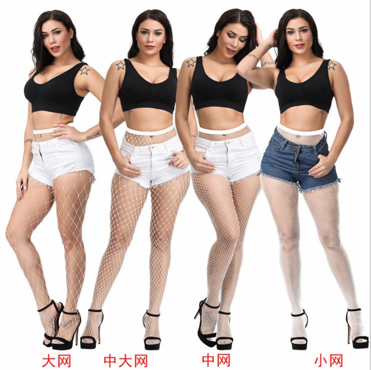 Women Fishnet Sexy Stockings Multicolor Plus Size Pantyhose Colored Mesh Red Fishnets Tights Anti Hook Nylon Panty