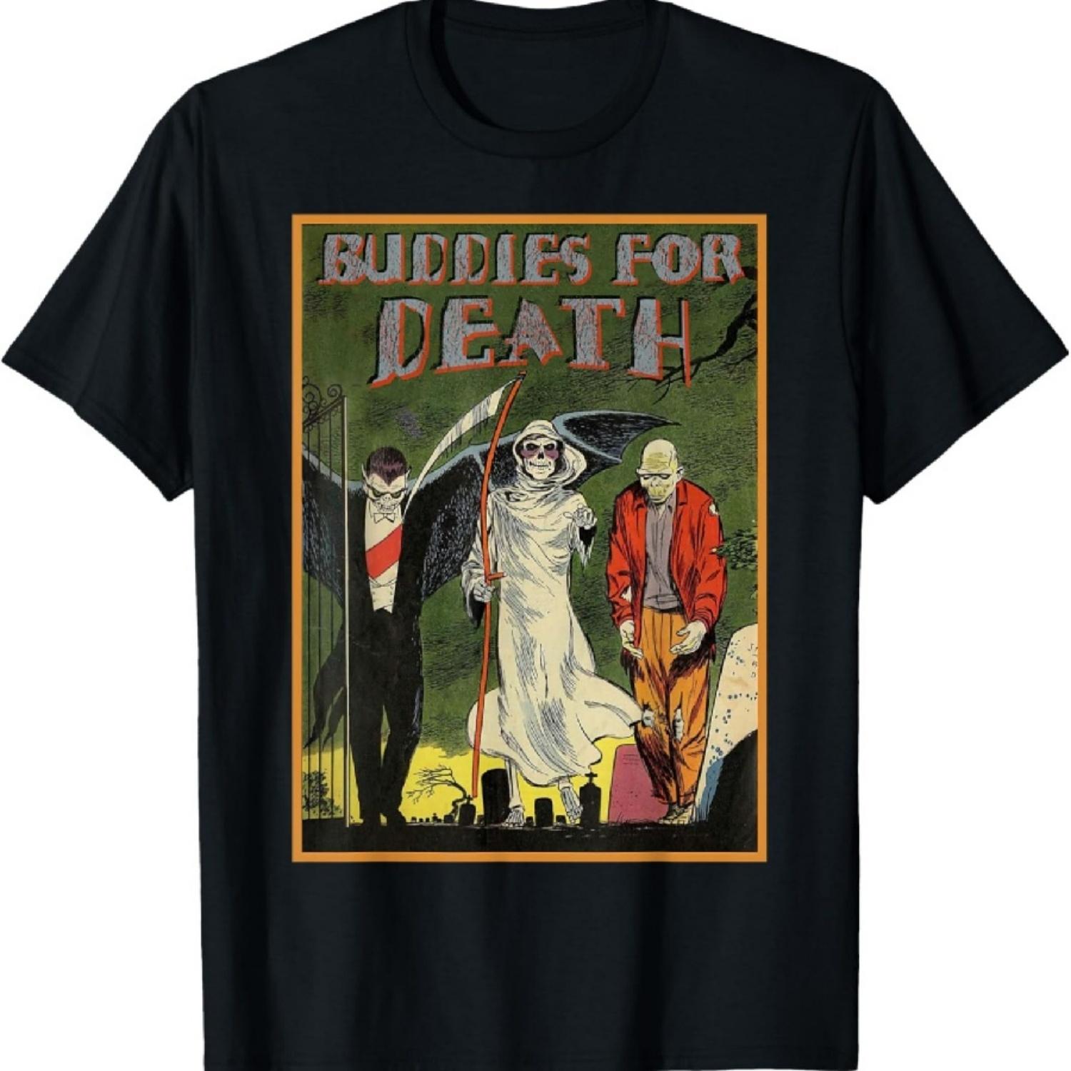 Хэллоуин Дракула Костлявый Зомби Друзья для Смерти Футболка S