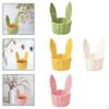 Easter Bunny Ear Woven Basket Organizer, Sturdy Decorative Paper Rope Design, Creative, Portable,