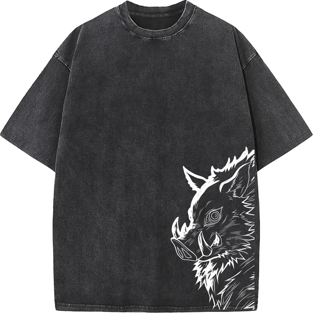 Anime Koszulka Graficzna Kamado Tanjirou Męska Koszulki Manga Oversize Bawełniana Koszulka Harajuku Męska Vintage Top