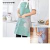 Striped Waterproof Oil-proof Kitchen Apron with Wipe-Hand Feature, Dirt-Resistant and Lightweight for Summer