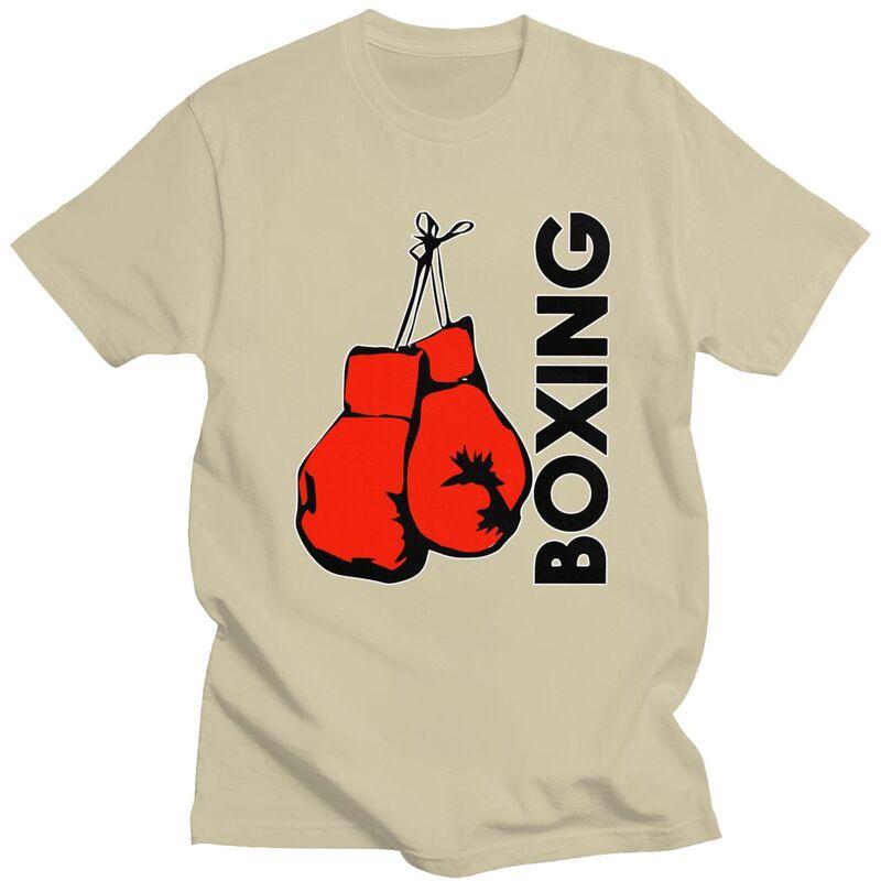 Custom Mens Boxing Gloves Boxer Gift T Shirt Short Sleeves Cotton Tshirts Tshirt Leisure Tees Slim Fit Clothing