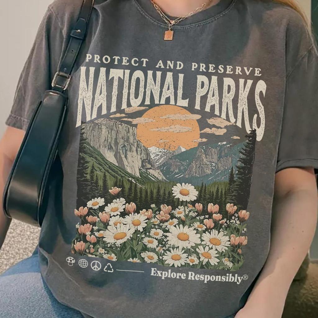 National Parks Comfort Colors T-Shirt: 90s Style Hiking Tee