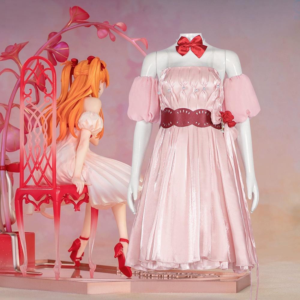 New Century Evangelion Asuka Langley Cosplay Costume By Xingzhiyuan Floral Pink Dress Set