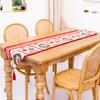 Christmas Knitted Tablecloth With Embroidered Snowman And Festive Decor For Holiday Dining