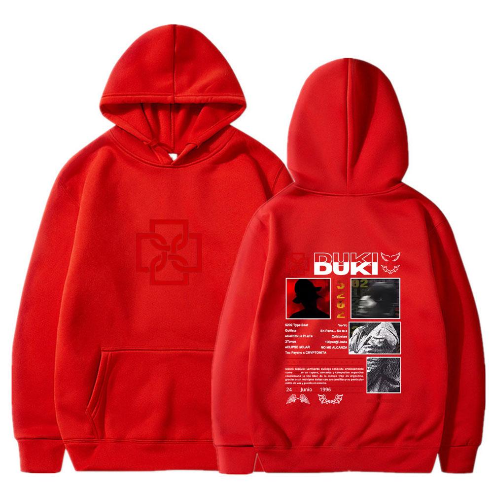 Rapper Duki 5202 MIXTAPE Album Streetwears Men's Women Fashion Hip Hop Vintage Tops Casual Long Sleeve Winter Oversized Clothing