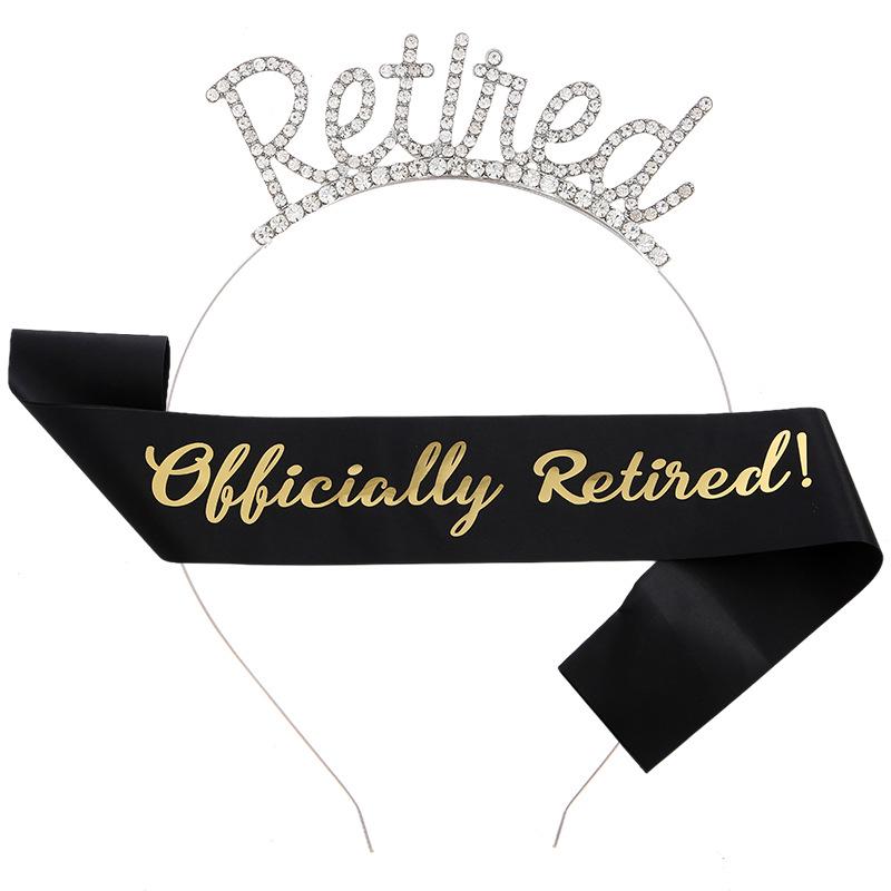 European and American Fashion Retirement Party Headband and Waist Belt Set