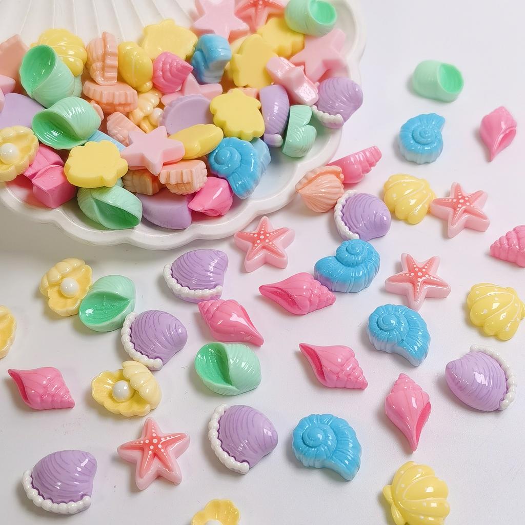 Resin Mini Seahorse Crab Fish Ocean Series DIY Jewelry Craft Flat Back Scrapbooking Decoration Accessories