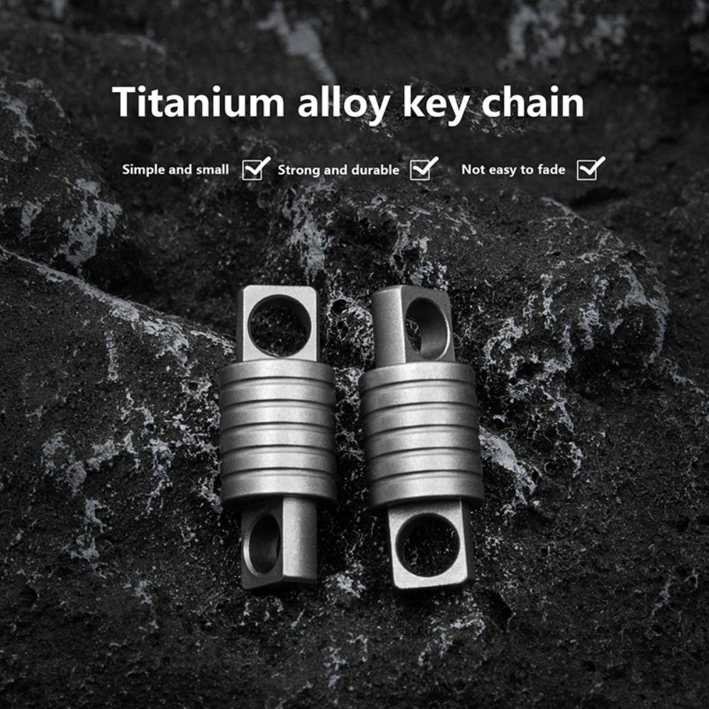 1pc Quick Release 360° Rotatable Titanium Keychain Swivel Accessories Mini Spinner Buckle Holder Silver Connect Accessories Outdoor