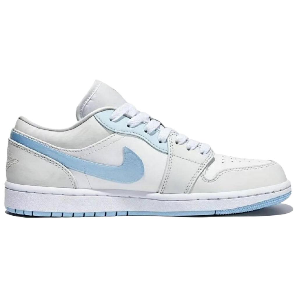 Jordan Air Jordan 1 Cloud Top Ice Blue Cushioning Abrasion Resistant Low top Vintage Basketball Shoes Women's Gray DC0774-105(Team1190-)