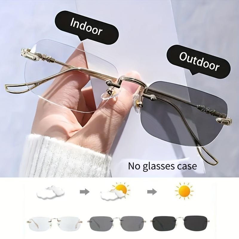 

Фотохромные очки для блокировки синего света, ультралегкие, без оправы, для мужчин и женщин