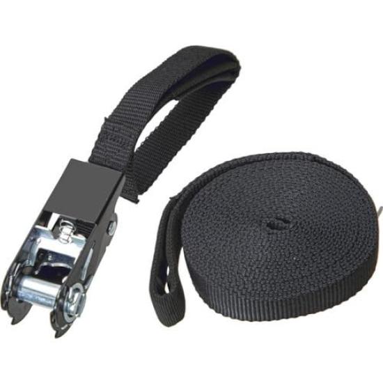 

TRUSCO Простая стяжка 25 мм x Петля Черный Ремень с храповиком, 5 м, Тип, (с функцией), TSB-255I-BK