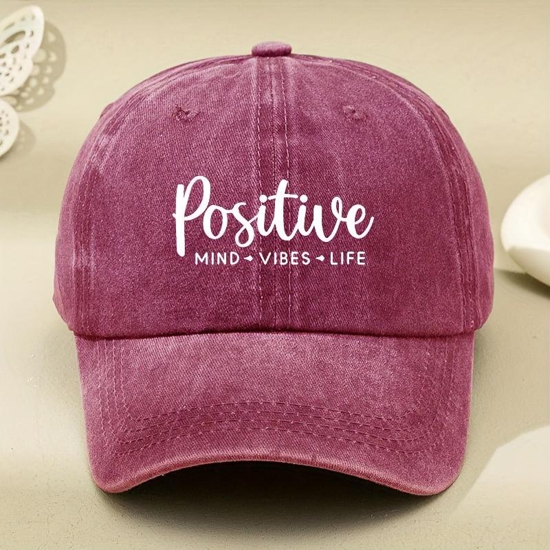 

Позитивные Мысли Жизнь Атмосфера Белая Кепка с Принтом для Мужчин и Женщин Подходит для Любого Сезона One Size