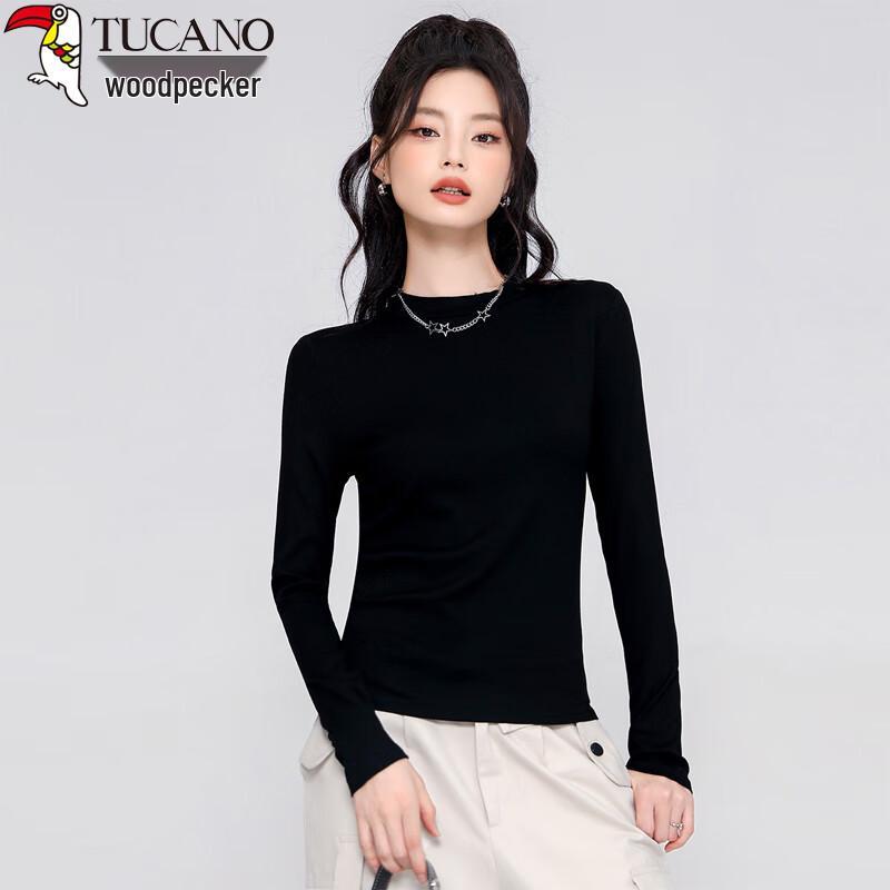 Woodpecker Women s Ribbed Long Sleeve T-shirt L