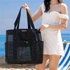 Große Kapazität Mesh Strandtasche Damen Wasserdichte Umhängetasche Mehrere Taschen Schwimmbad Reise Aufbewahrung Handtasche