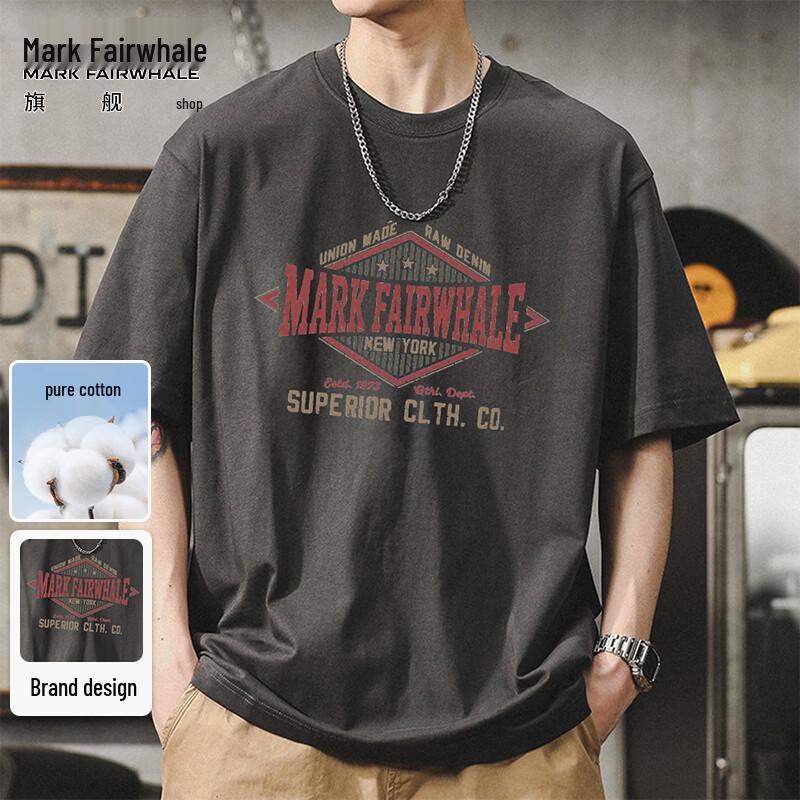 

MARK FAIRWHALE Men s Summer Crew Neck Cotton T-Shirt XL