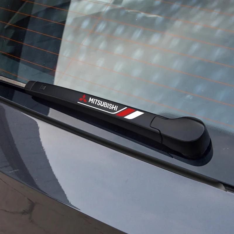 2 Stück Auto Scheibenwischer Aufkleber Emblem Für Mitsubishi lancer asx outlander pajero sport l200 galant Auto Styling