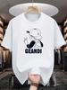2026 Summer New Men 100_ Cotton Cartoon Character Printed Short Sleeve Top Outdoor Sports and Leisure Breathable T-shirt - Me...