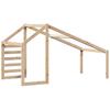 Vidaxl Canopy for Children's Bed, 198X87X113 Cm, Solid Pine Wood